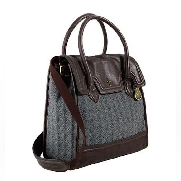 Cole Haan Handbags - Cole Haan Brooke Flap Tote Purse Leather Wool